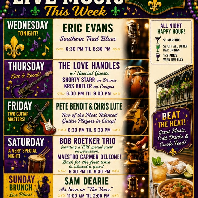 Weekly Music Calendar 