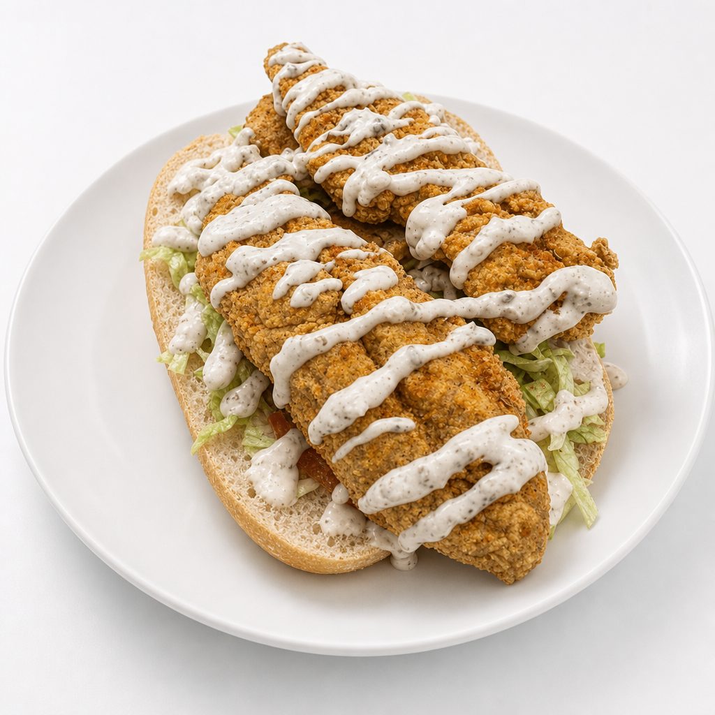 Fried Catfish Po' Boy.