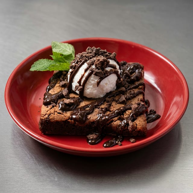 Dark Chocolate Brownie.